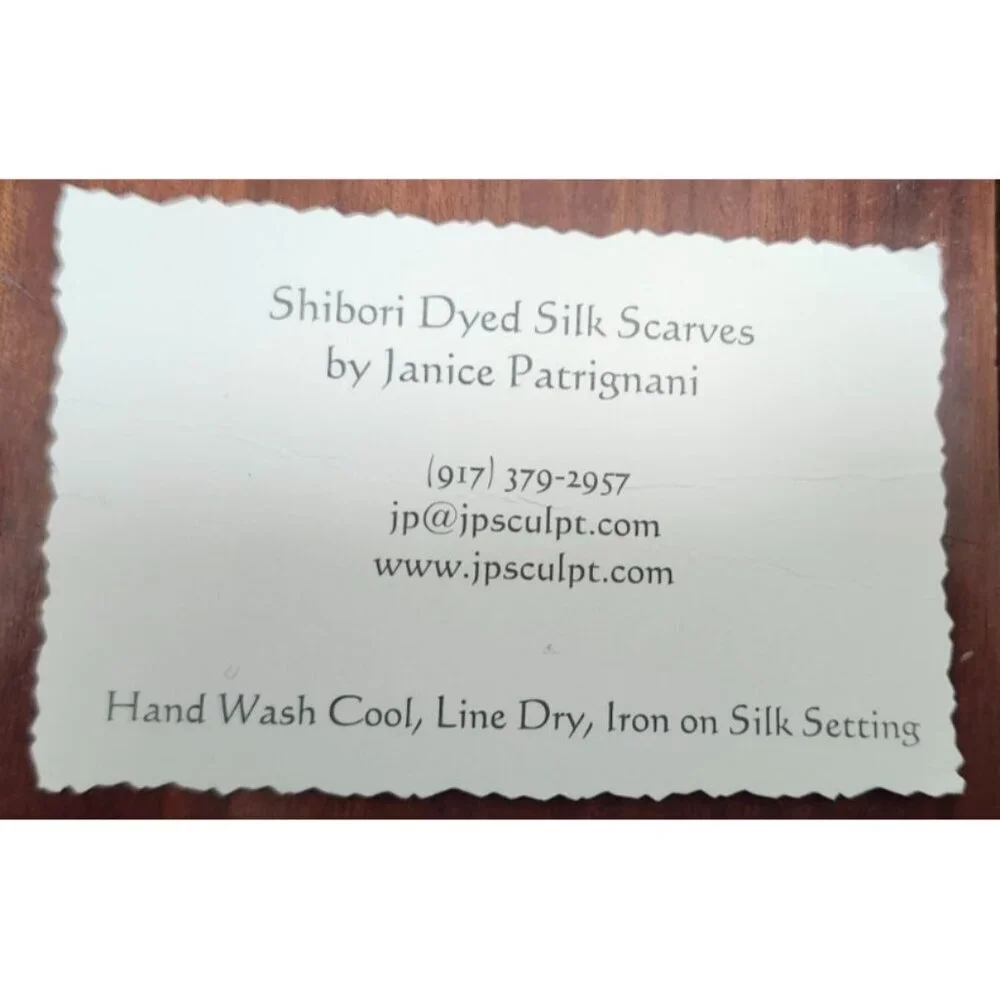 Shibori dyed silk